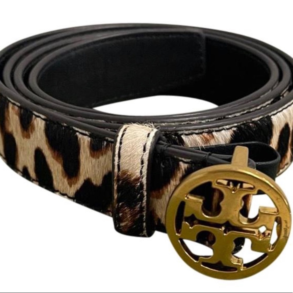 Tory burch leopard belt